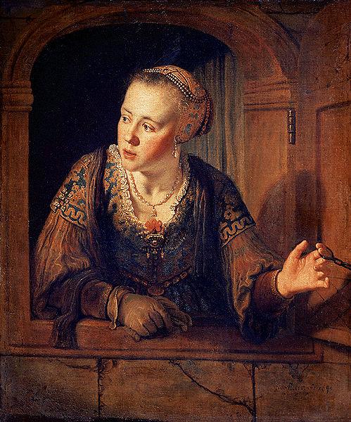 Jan victors Young woman at a window oil painting picture